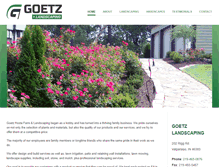Tablet Screenshot of goetzlandscaping.com